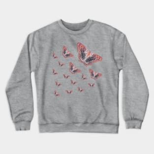 Orange Butterfly Flock Crewneck Sweatshirt